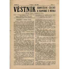 Věstník Sdružení Čechů a Slováků z Ruska, ročník II., číslo 11/1922 (staré noviny, 1. republika, legie, časopis (7.9.1922)