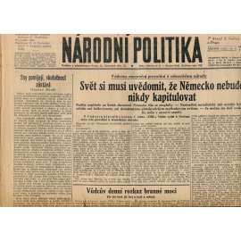 Národní politika (2.1.1945) - staré noviny, protektorát Národní politika (2.1.1945) - staré noviny, protektorát