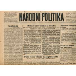 Národní politika (3.1.1945) - staré noviny, protektorát