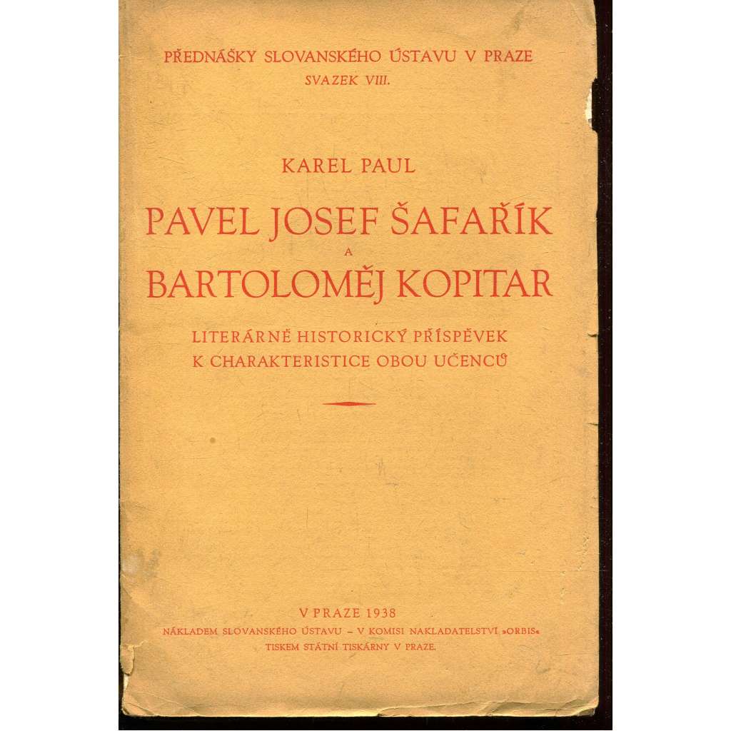 Pavel Josef Šafařík a Bartoloměj Kopitar