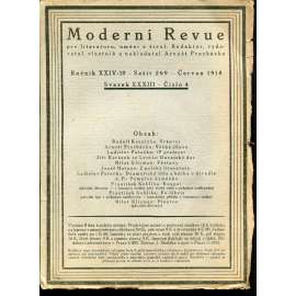Moderní revue, ročník XXIV., sešit 269, svazek XXXIII. číslo 4/1918 (1x grafika František Kobliha)