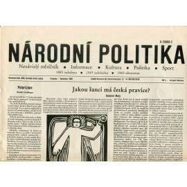 Národní politika (prosinec 1990) - noviny, exil