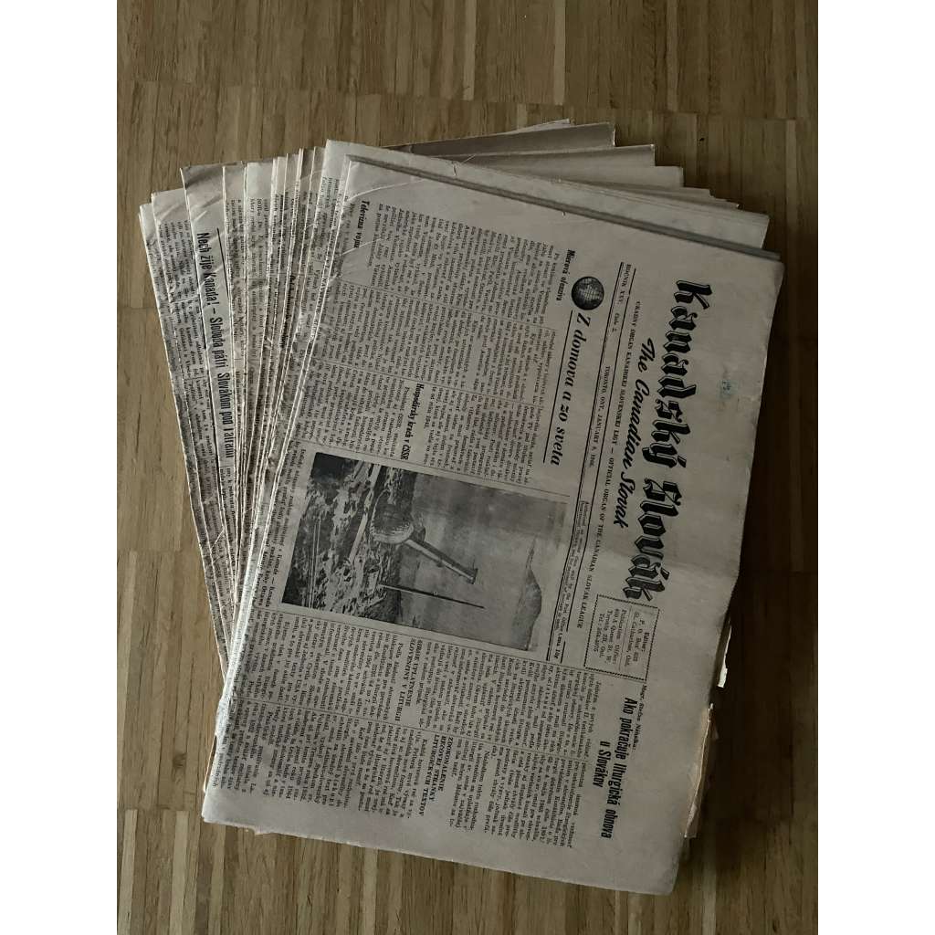 Kanadský Slovák, ročník XXV., čísla 2, 3, 8, 9, 20-31, 38-41, 45-48 a 50/1966 (exil, noviny)