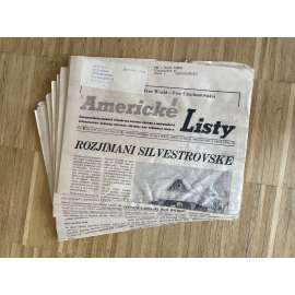 Americké listy, ročník VI., čísla 51-52/1966 a 1-3, 6, 9, 11 a 12/1967. Týdeník krajanů v USA (exil, staré noviny)