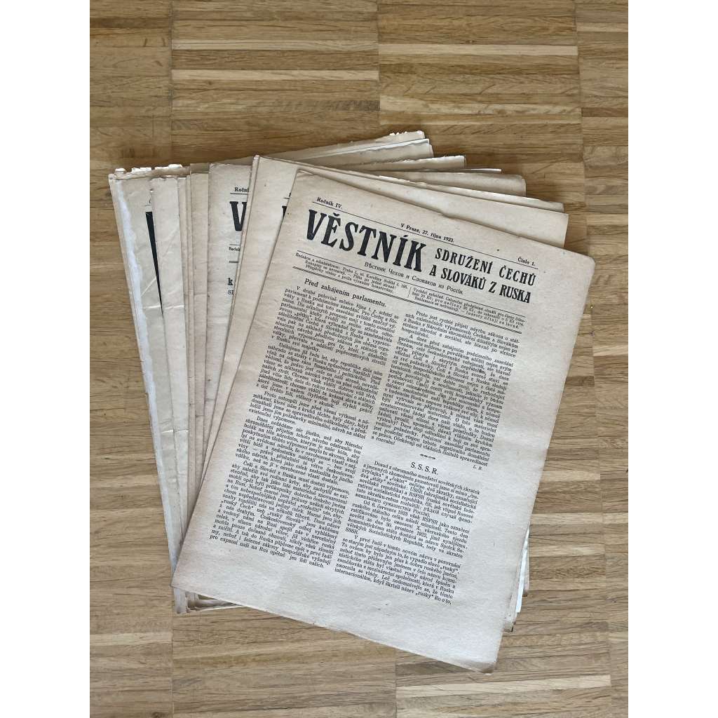 Věstník Sdružení Čechů a Slováků z Ruska, ročník IV., čísla 1-12/1923 (staré noviny, 1. republika, legie, časopis)