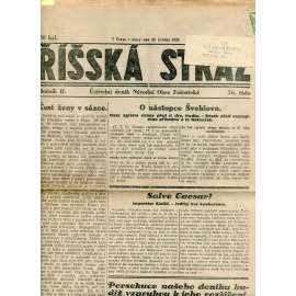 Říšská stráž (22.5.1928) Ústřední deník Národní obce fašistické (staré noviny, fašisté, 1. republika)