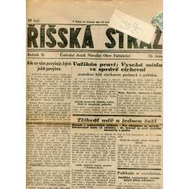 Říšská stráž (23.5.1928) Ústřední deník Národní obce fašistické (staré noviny, fašisté, 1. republika)