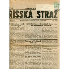 Říšská stráž (25.5.1928) Ústřední deník Národní obce fašistické (staré noviny, fašisté, 1. republika)