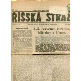 Říšská stráž (31.5.1928) Ústřední deník Národní obce fašistické (staré noviny, fašisté, 1. republika)