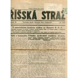 Říšská stráž (6.6.1928) Ústřední deník Národní obce fašistické (staré noviny, fašisté, 1. republika)
