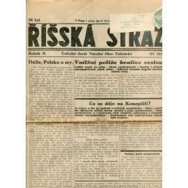 Říšská stráž (8.6.1928) Ústřední deník Národní obce fašistické (staré noviny, fašisté, 1. republika)