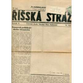 Říšská stráž (11.6.1928) Ústřední deník Národní obce fašistické (staré noviny, fašisté, 1. republika)