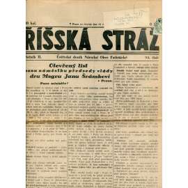 Říšská stráž (14.6.1928) Ústřední deník Národní obce fašistické (staré noviny, fašisté, 1. republika)