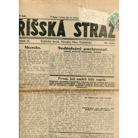 Říšská stráž (16.6.1928) Ústřední deník Národní obce fašistické (staré noviny, fašisté, 1. republika)