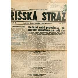 Říšská stráž (19.6.1928) Ústřední deník Národní obce fašistické (staré noviny, fašisté, 1. republika)