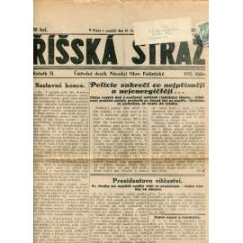 Říšská stráž (25.6.1928) Ústřední deník Národní obce fašistické (staré noviny, fašisté, 1. republika)