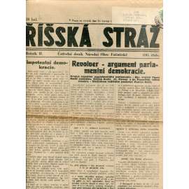 Říšská stráž (21.6.1928) Ústřední deník Národní obce fašistické (staré noviny, fašisté, 1. republika)