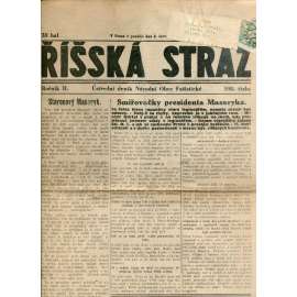 Říšská stráž (2.7.1928) Ústřední deník Národní obce fašistické (staré noviny, fašisté, 1. republika)