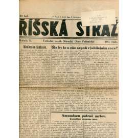 Říšská stráž (3.7.1928) Ústřední deník Národní obce fašistické (staré noviny, fašisté, 1. republika)