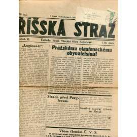 Říšská stráž (4.7.1928) Ústřední deník Národní obce fašistické (staré noviny, fašisté, 1. republika)