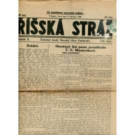 Říšská stráž (17.7.1928) Ústřední deník Národní obce fašistické (staré noviny, fašisté, 1. republika)