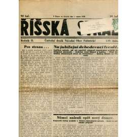 Říšská stráž (9.8.1928) Ústřední deník Národní obce fašistické (staré noviny, fašisté, 1. republika)