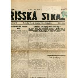 Říšská stráž (17.8.1928) Ústřední deník Národní obce fašistické (staré noviny, fašisté, 1. republika)