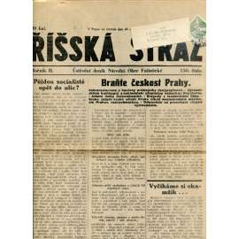 Říšská stráž (23.8.1928) Ústřední deník Národní obce fašistické (staré noviny, fašisté, 1. republika)
