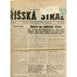 Říšská stráž (24.8.1928) Ústřední deník Národní obce fašistické (staré noviny, fašisté, 1. republika)