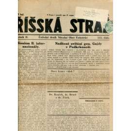 Říšská stráž (27.8.1928) Ústřední deník Národní obce fašistické (staré noviny, fašisté, 1. republika)