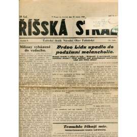 Říšská stráž (30.8.1928) Ústřední deník Národní obce fašistické (staré noviny, fašisté, 1. republika)