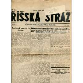 Říšská stráž (6.9.1928) Ústřední deník Národní obce fašistické (staré noviny, fašisté, 1. republika)