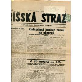 Říšská stráž (7.9.1928) Ústřední deník Národní obce fašistické (staré noviny, fašisté, 1. republika)
