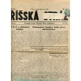 Říšská stráž (10.9.1928) Ústřední deník Národní obce fašistické (staré noviny, fašisté, 1. republika)