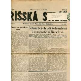 Říšská stráž (11.9.1928) Ústřední deník Národní obce fašistické (staré noviny, fašisté, 1. republika)