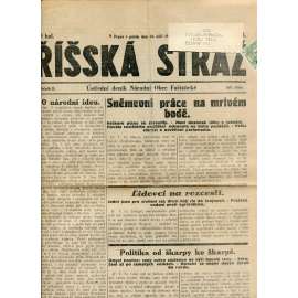 Říšská stráž (14.9.1928) Ústřední deník Národní obce fašistické (staré noviny, fašisté, 1. republika)