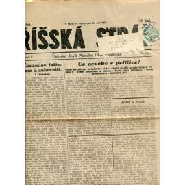 Říšská stráž (26.9.1928) Ústřední deník Národní obce fašistické (staré noviny, fašisté, 1. republika)
