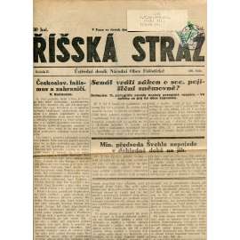 Říšská stráž (27.9.1928) Ústřední deník Národní obce fašistické (staré noviny, fašisté, 1. republika)