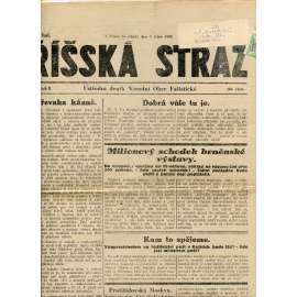 Říšská stráž (3.10.1928) Ústřední deník Národní obce fašistické (staré noviny, fašisté, 1. republika)