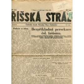 Říšská stráž (4.10.1928) Ústřední deník Národní obce fašistické (staré noviny, fašisté, 1. republika)