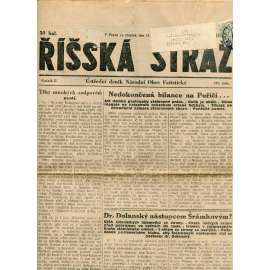 Říšská stráž (11.10.1928) Ústřední deník Národní obce fašistické (staré noviny, fašisté, 1. republika)