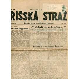 Říšská stráž (12.10.1928) Ústřední deník Národní obce fašistické (staré noviny, fašisté, 1. republika)