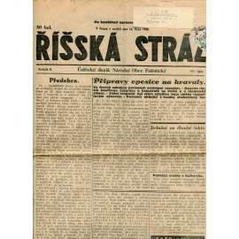Říšská stráž (14.10.1928) Ústřední deník Národní obce fašistické (staré noviny, fašisté, 1. republika)