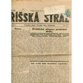 Říšská stráž (31.10.1928) Ústřední deník Národní obce fašistické (staré noviny, fašisté, 1. republika)