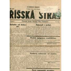 Říšská stráž (6.11.1928) Ústřední deník Národní obce fašistické (staré noviny, fašisté, 1. republika)