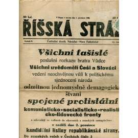 Říšská stráž (1.12.1928) Ústřední deník Národní obce fašistické (staré noviny, fašisté, 1. republika)