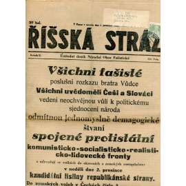 Říšská stráž (1.12.1928) Ústřední deník Národní obce fašistické (staré noviny, fašisté, 1. republika)