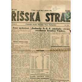 Říšská stráž (3.12.1928) Ústřední deník Národní obce fašistické (staré noviny, fašisté, 1. republika)