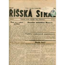 Říšská stráž (4.12.1928) Ústřední deník Národní obce fašistické (staré noviny, fašisté, 1. republika)