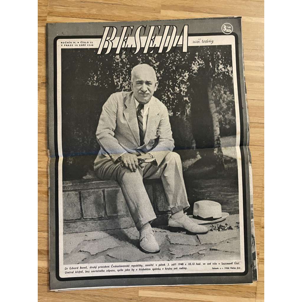 Beseda, ročník IV., číslo 32/1948 (časopis, Edvard Beneš)